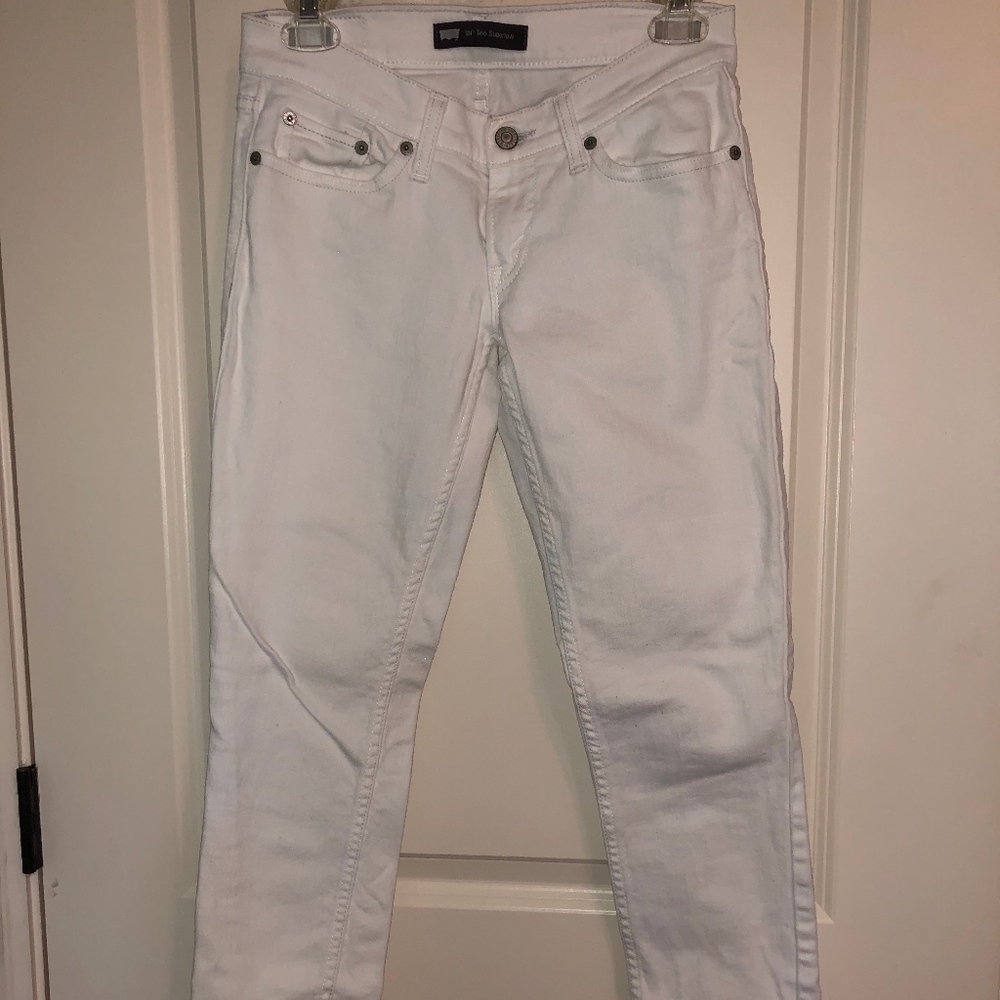 White Levi Skinny Jeans